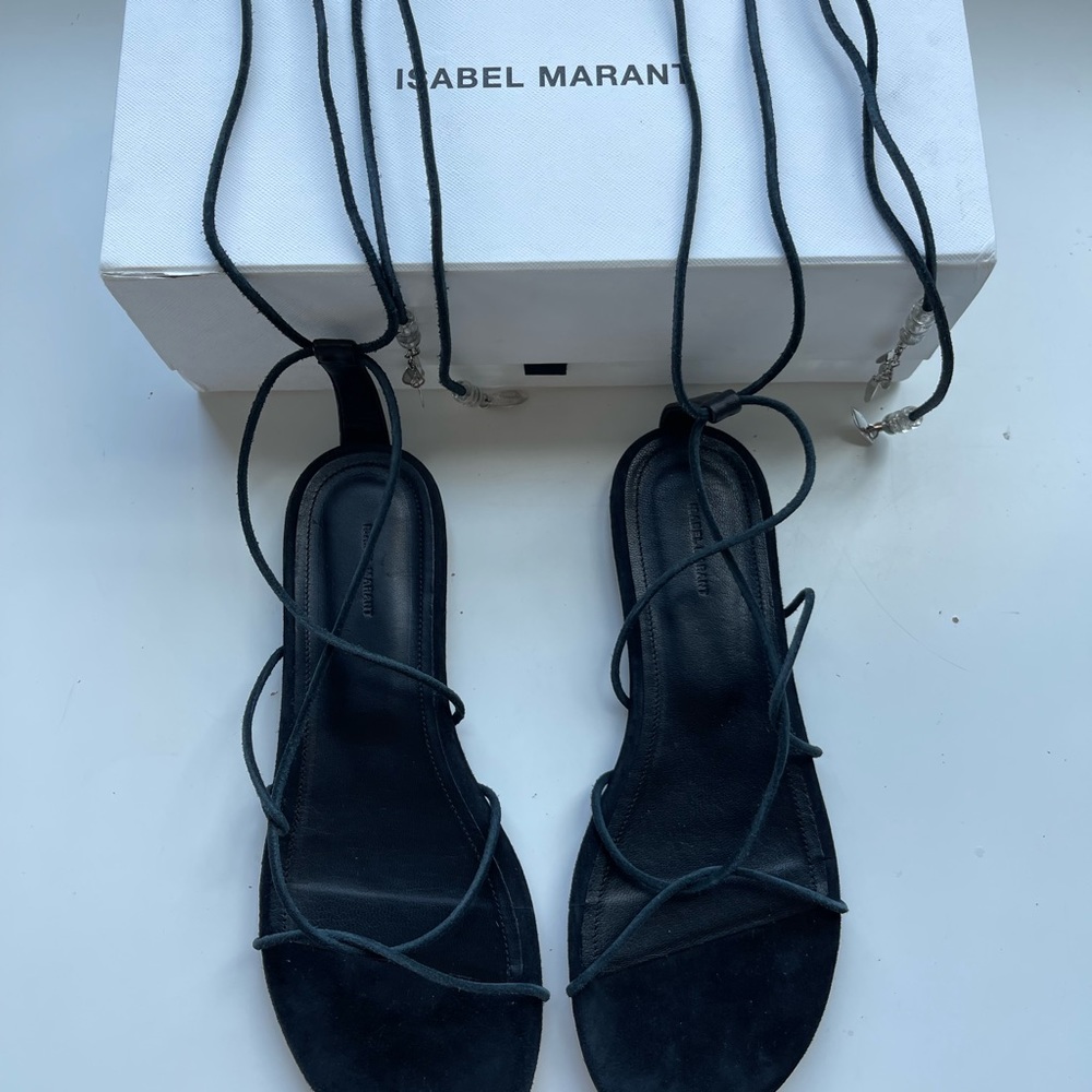 Isabel Marant black sandals Size 39 NEW - Picture 2 of 8